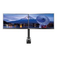 Iiyama DS1002C-B1 - Befestigungskit - einstellbarer Arm - für 2 Monitore - Schwarz - Bildschirmgröße: 25.4-76.2 cm (10"-30")