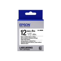 Epson LabelWorks LK-4WBW - Stark klebend - Schwarz auf Weiß - Rolle (1,2 cm x 9 m)