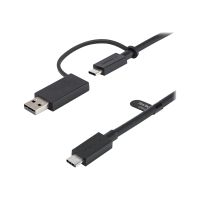 StarTech.com StarTech 1m USB-C Kabel mit USB-A Adapter Dongle - Hybrid 2-in-1 USB-C Kabel mit USB-A - USB-C auf USB-C (10Gbit/s - 100W PD)