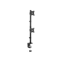 StarTech.com Startech Vertical Desk Mount Dual Monitor Arm - For Monitors 13" to 27" - Adjustable - Desk Clamp / Grommet-Hole Mount - Dual VESA Monitors - Black (ARMDUALV)