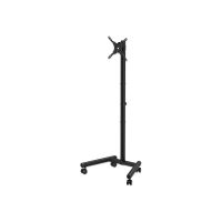 Manhattan Wagen - für Curved Panel/Flat Panel - economy, compact, height-adjustable - Stahl, Kunststoff - Schwarz - Bildschirmgröße: 33-127 cm (13"-50")