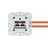 DIGITUS CAT 6A Klasse EA Netzwerkdose, designkompatibel, geschirmt, Unterputz, 4 Richtungen