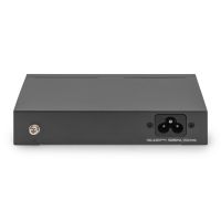 DIGITUS 4+1-Port Gigabit PoE Netzwerkswitch, Desktop, unmanaged, 1 Uplink Port RJ45, 60 W, af/at