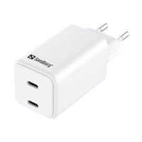 SANDBERG Netzteil - 65 Watt - 3.25 A - 2 Ausgabeanschlussstellen (USB-C)
