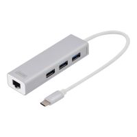 DIGITUS USB Typ C 3-Port Hub + Gigabit Ethernet