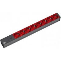 Bachmann Protection - Steckdosenleiste (Rack - einbaufähig) - Eingabe, Eingang IEC 60320 C14 - Ausgangsanschlüsse: 8 (CEE 7/4)