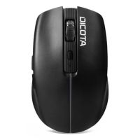 Dicota D32044B, Beidhändig, Optisch, RF Wireless + Bluetooth + USB Type-A, 1600 DPI, Schwarz
