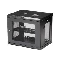 StarTech.com Startech 9HE 19 Zoll Wand Netzwerkschrank - 2 Pfosten mit Einstellbare Tiefe(15-38cm) - abschließbares Serverschrank - Belüftetes IT/AV/Studio Geräte Rack mit Fachboden und Klettband (RK9WALM)