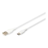 DIGITUS USB-C Silikon Anschlusskabel, 2m, weiß