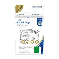 MEDIARANGE Laminiert - permanenter Klebstoff - Schwarz auf Grün - Rolle (1,2 cm x 8 m)