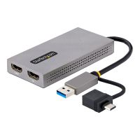 StarTech.com USB HDMI Dual Monitor Adapter, USB A/C zu 2x HDMI (4K & FHD)