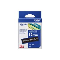 Brother TZe-335 - Selbstklebend - Weiß auf Schwarz - Rolle (1,2 cm x 8 m)