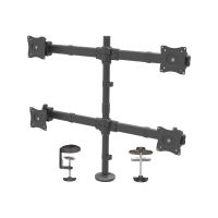 StarTech.com Startech Tisch Monitorhalterung für vier Monitore - Monitorarm für 4 VESA Monitore(2x2) bis zu 27"(je 8kg) - Gelenkig, höhenverstellbar, Neig/Schwenk/Drehfunktion - Klemme/Durchführung (ARMQUAD)