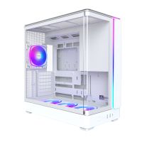 MONTECH King 45 PRO, Tower, PC, Weiß, micro ATX, Mini-ITX, Multi, Vorderseite, Taschenlüfter