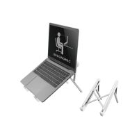 Neomounts NSLS010 Laptop-Halterung 11-17" - faltbar - kompakt - universal, Laptop-Ständer, Silber, Aluminium, 27,9 cm (11"), 43,2 cm (17"), 279,4 - 431,8 mm (11 - 17")