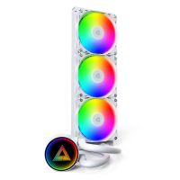 MONTECH LightFlow ARGB 360, All-in-One-Flüssigkeitskühler, 12 cm, 129,5 m³/h, Weiß