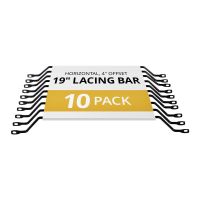 StarTech.com 10er-Pack horizontale Kabelmanagement Lacing Bars, 10,2cm Versatz 75 Grad, Kabelbinderleiste für 19 Zoll Server Racks oder Netzwerkschränke, Kabelabdeckleiste, Stahl, Schwarz, 10 Stück(e), 150 g