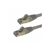 StarTech.com 1.5m CAT6A Ethernet Cable, 10 Gigabit Shielded Snagless RJ45 100W PoE Patch Cord, CAT 6A 10GbE STP Network Cable w/Strain Relief, Grey, UL Certified Wiring/TIA - Category 6A - 26AWG (6ASPAT150CMGR)