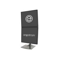 Ergotron DS100 - Befestigungskit (28" Stange, Basis, 2 Drehgelenke, 2 VESA-Adapter) - schmal - für 2 LCD-Displays - Stahl, Aluminium - Schwarz - Bildschirmgröße: bis zu 68,6 cm (bis zu 27 Zoll)