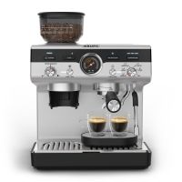 Krups Precision Siebträgermaschine XP801T, Espressomaschine, 3 l, Gemahlener Kaffee, Eingebautes Mahlwerk, Schwarz, Edelstahl