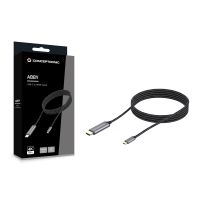 Conceptronic USB-C zu HDMI-Kabel, Male to Male, 4K 60Hz, 2 m, USB Typ-C, HDMI, Männlich, Männlich, Gerade