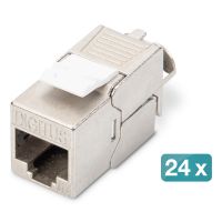 DIGITUS Modulares Patch Panel, 24-Port, bestückt mit 24x DN-93615