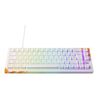 Cherry K5 PRO TMR COMPACT, Kabelgebunden, USB, Mechanischer Switch, QWERTY, RGB-LED, Orange, Weiß
