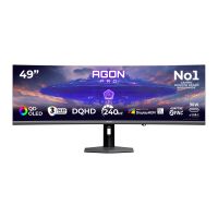 AOC AGON PRO AGP497UCZD, 124,2 cm (48.9"), 5120 x 1440 Pixel, 5K Ultra HD, OLED, 0,03 ms, Grau