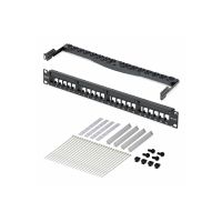 StarTech.com Startech - Patch Panel - geeignet für Wandmontage, Rack montierbar - CAT 5e/6 - UTP - Schwarz - 1U - 48.3 cm (19")