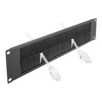 Delock Cable Management Brush Strip - Kabelführungspanel mit Bürste - Schwarz - 2U - 48.3 cm (19")
