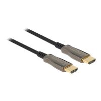 Delock HDMI-Kabel - HDMI männlich zu HDMI männlich - 10 m - Glasfaser - Schwarz - Active Optical Cable (AOC)