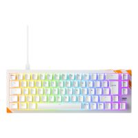 Cherry K5 PRO TMR COMPACT, Kabelgebunden, USB, Mechanischer Switch, AZERTY, RGB-LED, Orange, Weiß