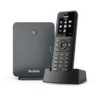 Yealink W77P, IP-Telefon, Schwarz, Kabelloses Mobilteil, Tisch/Wand, Staubresistent, Kratzresistent, Schockresistent, Spritzwassergeschützt, 50 m