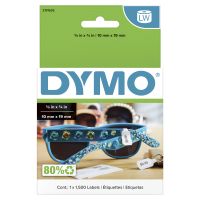 Dymo Original LW 2-fach Preisschild-Etiketten | 10 mm x 19 mm | Etiketten für LabelWriter Etikettendrucker | 1 Rolle mit 1500 Preisschild-Aufklebern, Selbstklebendes Druckeretikett, DYMO, Forest Stewardship Council (FSC) Mix, Belgien