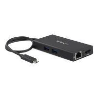 StarTech.com Startech USB-C Multiport Adapter - USB-C Tragbare Docking station mit 4k HDMI - 60W Power Delivery Pass-Through, GbE, 2x USB-A 3.0 Hub - Tragbares Mini USB Typ-C Dock für Laptop (DKT30CHPD)