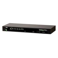 ATEN 8-Port-PS/2-USB-VGA-KVM-Switch, 2048 x 1536 Pixel, QXGA, Rack-Einbau, 5 W, 1U, Schwarz