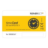 ReinerSCT Reiner SCT timeCard RFID MIFARE DESFire EV3 Premium Chipkarten, Schwarz, Weiß, Gelb, 13.56 MHz, IP65, timeCard Multiterminal (DES), timeCard Terminal 3, timeCard Terminal 3 mini, timeCard externer..., Common Criteria EAL5+ SO ISO/IEC 14443, SO I