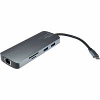 Inter-Tech H-428, USB 3.2 Gen 1 (3.1 Gen 1) Type-C, HDMI, USB 3.2 Gen 1 (3.1 Gen 1) Type-A, USB 3.2 Gen 1 (3.1 Gen 1) Type-C, MMC, MicroSD (TransFlash), SD, 5000 Mbit/s, 30 Hz, 3840 x 2160, 4096 x 2160