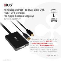 Club 3D Mini DisplayPort auf Dual Link DVI aktiver Adapter, HDCP OFF Version für Apple Cinema Displays