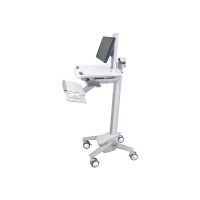 Ergotron sv40 - Wagen - Konstante Krafttechnologie - für LCD-Display / PC-Ausrüstung - mit LCD-Drehpunkt - verriegelbar - medizinisch - Aluminium, verzinker Stahl, hochwertiger Kunststoff - Grau, weiß, Polished Aluminum - Bildschirmgröße: bis zu 61 cm (bi