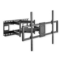 ROTRONIC-SECOMP VALUE - Befestigungskit (Wandmontage) - für flat panel / LCD display - flexibel, bis zu 120 kg - Stahl - Schwarz - Bildschirmgröße: 152.4-304.8 cm (60"-120")