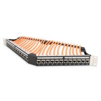 DIGITUS CAT 6A Keystone Modul, geschirmt mit intelligentem Kabelmanager, Set (24 Stück)
