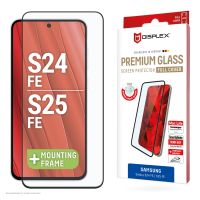E.V.I. Premium Panzerglas (Full Cover, 10H) für Samsung Galaxy S25 FE/S24 FE, Eco-Montagerahmen, Full Cover, Samsung, Galaxy S25 FE/S24 FE, Stoßfest, Staubresistent, Schlagfest, Kratzresistent, Schockresistent, Transparent, 1 Stück(e)