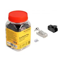 Delock Netzwerkanschluss - RJ-45 (M) - S/FTP - CAT 8.1 - ohne Haken (Packung mit 25)
