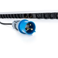 DIGITUS Basis IT PDU, 1-phasig 32A, 24 x C13, 2 x C19, 4 x Schutzkontaktsteckdose, 3 m Zuleitung, IEC 60309 32 A Stecker