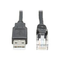 Tripp Eaton Tripp Lite Series USB Type-A to RJ45 Rollover Console Cable, M/M, Black - 10 ft. - Kabel seriell - USB (M)