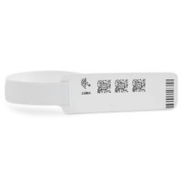 Zebra Z-Band UltraSoft - Kunststoff - permanenter Gummiklebstoff - silberne Beschichtung - 19 x 152 mm 1800 Stck. (6 Rolle(n)