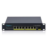 DIGITUS 10" 2.5G 8-Port Unmanaged PoE+ Switch mit 1× 10G SFP+ (80W)