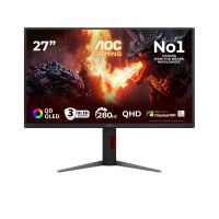 AOC G4 Q27G4ZD, 67,3 cm (26.5"), 2560 x 1440 Pixel, Quad HD, QD-OLED, 0,03 ms, Schwarz, Rot