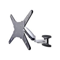 StarTech.com Höhenverstellbare TV Wandhalterung,  max.  23"-55" bis 30kg - Befestigungskit - für Flachbildschirm - TV-Montagehalterung - Aluminium, Stahl - Schwarz, Silber (23"-55")